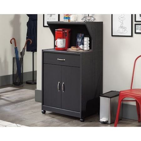 Sauder Microwave/kitchen Cart Raven Oak 431244